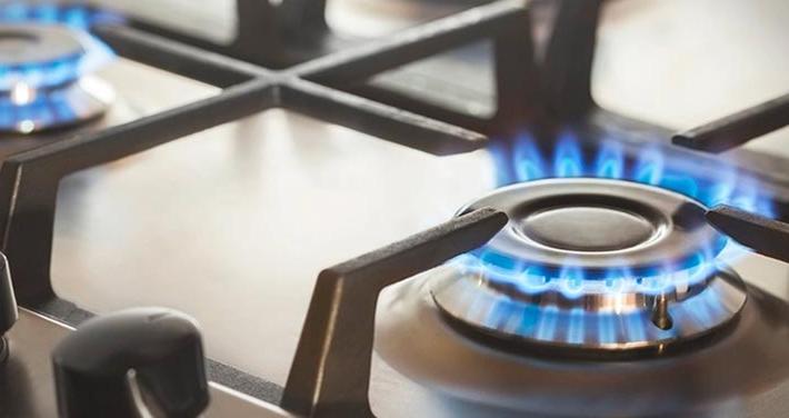 natural gas burner on stove